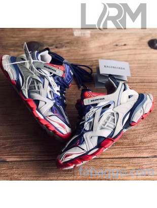 Balenciaga Track 4.0 Tess Trainer Sneakers Off-White/Blue 2020 (For Women and Men)