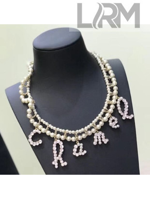 Chanel Double Pearl Short Necklace 2019