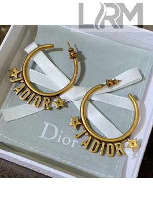 Dior J'Adior Hoop Earrings Aged Gold 2019