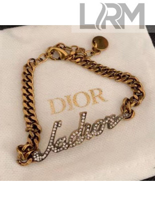 Dior J'Adior Crystal Bracelet Aged Gold 2021