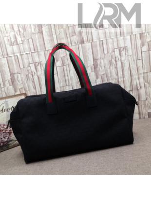 Gucci GG Canvas Duffle Travel Bag 146310 Black 2021