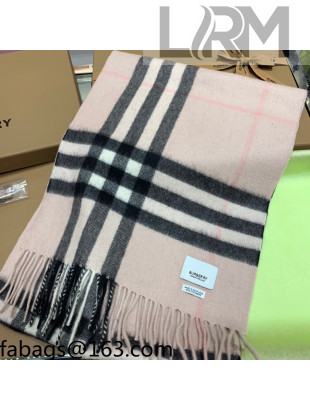 Burberry Check Cashmere Scarf 30x168cm Pink 2021 110327