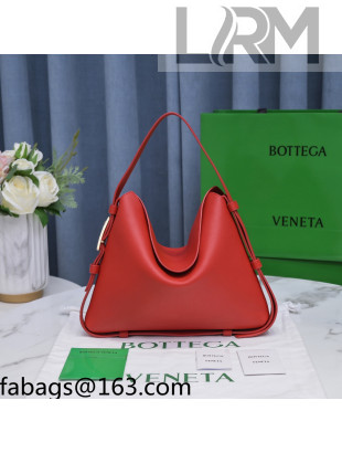 Bottega Veneta Cradle Calfskin Shoulder Bag 680057 Dark Red 2021 