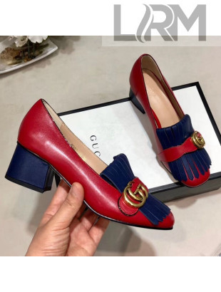 Gucci Leather Mid-heel Pump 408208 Red 2019