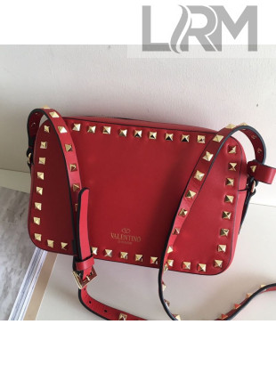 Valentino Rockstud Rolling Camera Shoulder Bag Red 2019