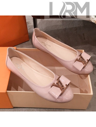 Louis Vuitton Patent Leather LV Bow Flat Ballerina Pink 2020