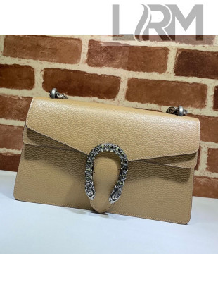 Gucci Dionysus Leather Small Shoulder Bag 400249 Beige 2021