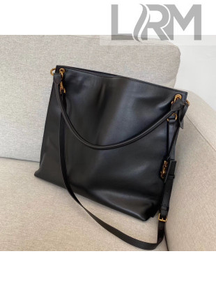 Saint Laurent Tag Hobo Bag in Smooth Calfslin 635266 Black 2021