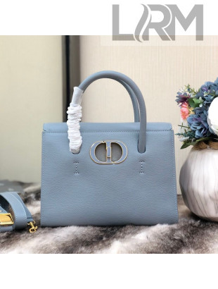 Dior Medium St Honore Tote Bag in Light Blue Grained Calfskin 2020