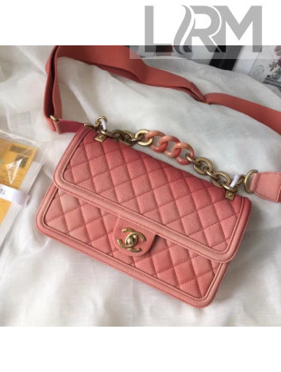 Chanel Grained Calfskin Sunset On The Sea Flap Bag AS0062 Pink 2019