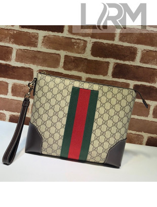 Gucci GG Black Men's Pouch Bag ‎523603 Beige 2021