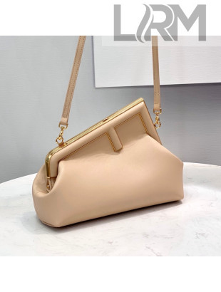 Fendi First Small Leather Bag Nude 2021 80018M