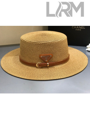 Prada Straw Wide brim Hat Khaki 2021 P15