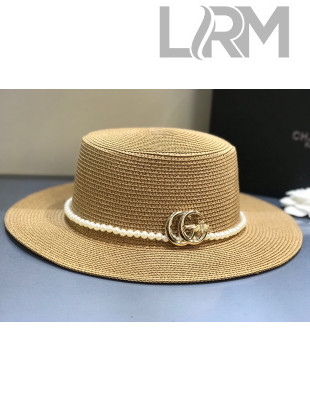 Gucci Straw Wide Brim Hat Khaki G7 2021