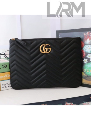 Gucci GG Marmont Leather Pouch ‎525541 Black 2019