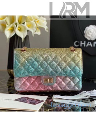 Chanel Metallic Goatskin Medium 2.55 Flap Bag A37586 Multicolor 2020