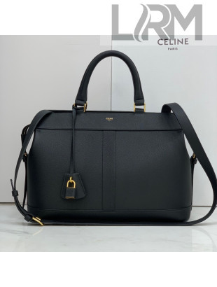 Celine Medium Cabas De France Bag in Grained Calfskin Black 2021