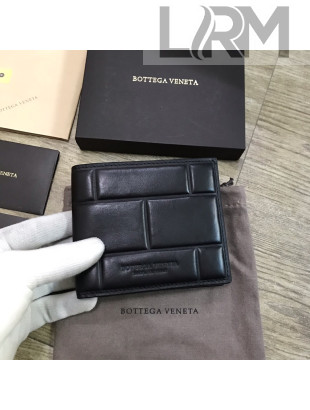 Bottega Veneta Men's Bi-Fold Wallet  in Geometric Padded Nappa Leather Black 2019