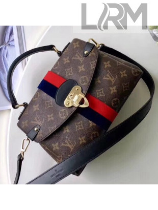 Louis Vuitton Monogram Canvas Tufted Stripe Georges BB Bag M43867 Marine Cerise 2018