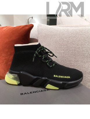 Balenciaga Speed Knit Sock Lace-up Boot Sneaker Black 2021 14 ( For Women and Men)