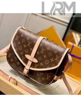 Louis Vuitton Saumur MM Crossbody Bag M40710 Monogram Canvas/Nude 2021