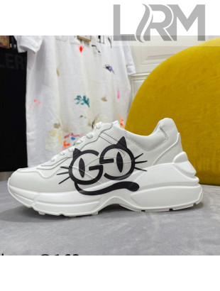 Gucci Rhyton Sneakers with Cat Eyes White 2021