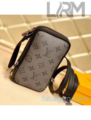 Louis Vuitton Double Phone Pouch in Monogram Eclipse Canvas M69534 Black/Grey 2020