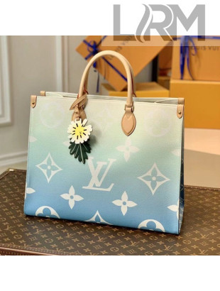 Louis Vuitton Onthego GM Tote Bag in Blue Gradient Monogram Canvas M57639 2021