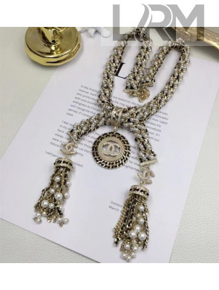 Chanel Pearl Tassel Y Necklace AB5198 2020