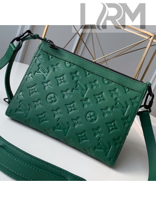 Louis Vuitton Monogram Empreinte Leather Triangle Shaped Shoulder Bag M54330 Green 2019