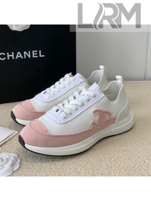 Chanel Knitwear Sneakers G38332 White/Pink 2021