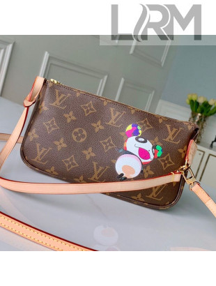 Louis Vuitton Monogram Canvas Mini Pochette Accessoires Pouch M51960 Panda Print 2019