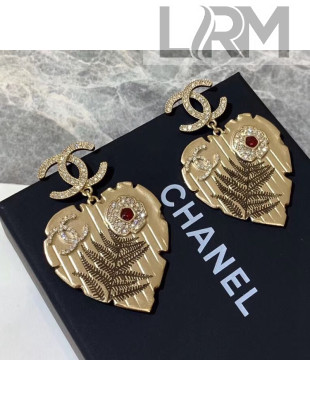 Chanel Pearl Heart Pendant Earrings AB2632 2019