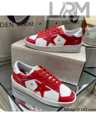 Golden Goose Stardan Sneakers in White & Red Leather with Red Star 2021