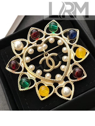 Chanel Heart Brooch AB2410 2019