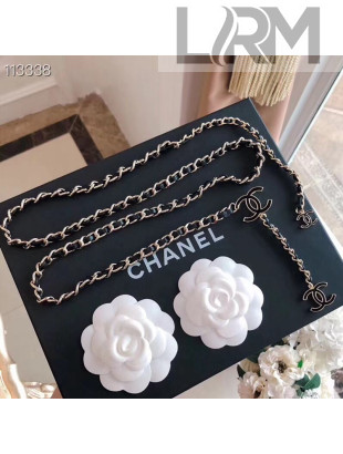 Chanel Lambskin Chain CC Belt Black/Gold 2019