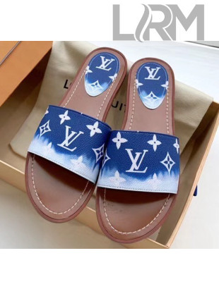 Louis Vuitton LV Escale Lock It Flat Mule Sandals Blue 2020