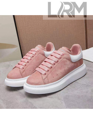 Alexander Mcqueen Suede and Calfskin Sneakers Light Pink 2021