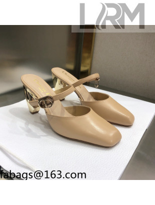 Dior Rhodes Calfskin Slingback Pumps Beige 2021 111588