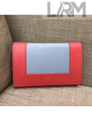 Celine Frame Medium Multifunction in Bicolour Smooth Lambskin Rosy/Blue 2018