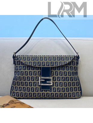 Fendi Vintage Baguette FF Shoulder Bag 0156 Blue 2021