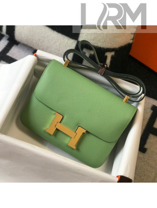 Hermes Constance Bag 18/23cm in Eosom Leather Bright Green/Gold 2021