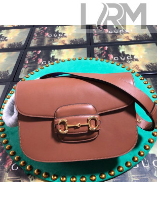 Gucci Leather 1955 Horsebit Small Shoulder Bag 602206 Brown 2019