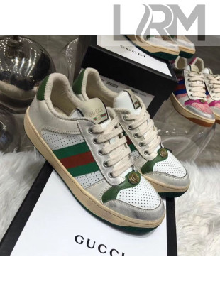 Gucci Women's Screener Leather Sneaker ‎570442 White 2019