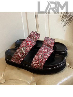 Louis Vuitton Since 1854 Flat Sandals Burgundy 2020