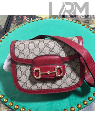 Gucci GG Canvas 1955 Horsebit Mini Shoulder Bag 602205 Red 2019