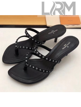 Louis Vuitton Satin and Calfskin Citizen Thong Sandal Black 2020