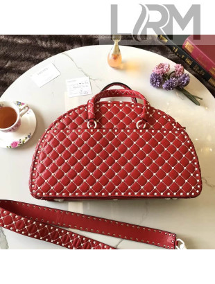 Valentino Free Rockstud Spike Bowling Bag Red 2018