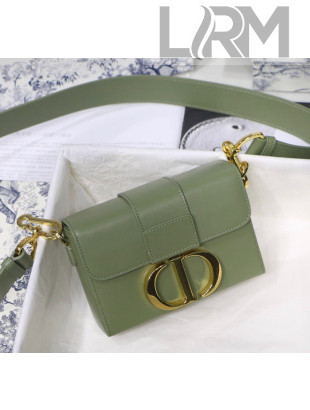 Dior 30 Montaigne Mini Box Shoulder Bag in Green Box Calfskin 2020