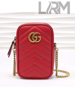 Gucci GG Marmont Mini Bag 598597 Red 2019